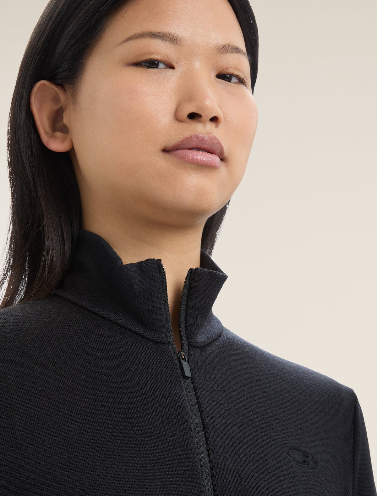 Women’s Original Long Sleeve Half Zip Top Black - 3