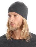 Unisex Merino Chase Beanie Jet Heather - 1