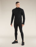 Men’s Original Long Sleeve Half Zip Top Black - 5