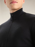 Men’s Original Long Sleeve Half Zip Top Black - 6