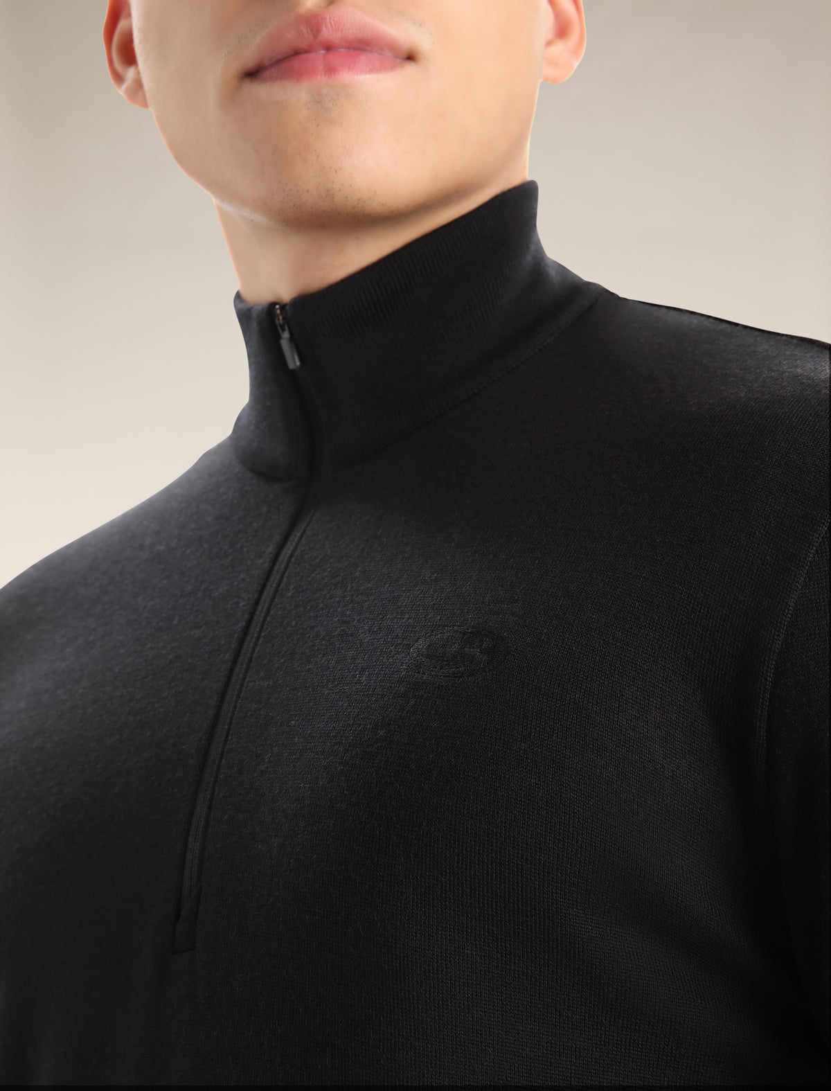 Men’s Original Long Sleeve Half Zip Top Black - 6