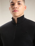 Men’s Original Long Sleeve Half Zip Top Black - 7