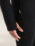 Men’s Original Long Sleeve Half Zip Top Black - 8