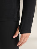 Men’s Original Long Sleeve Half Zip Top Black - 9
