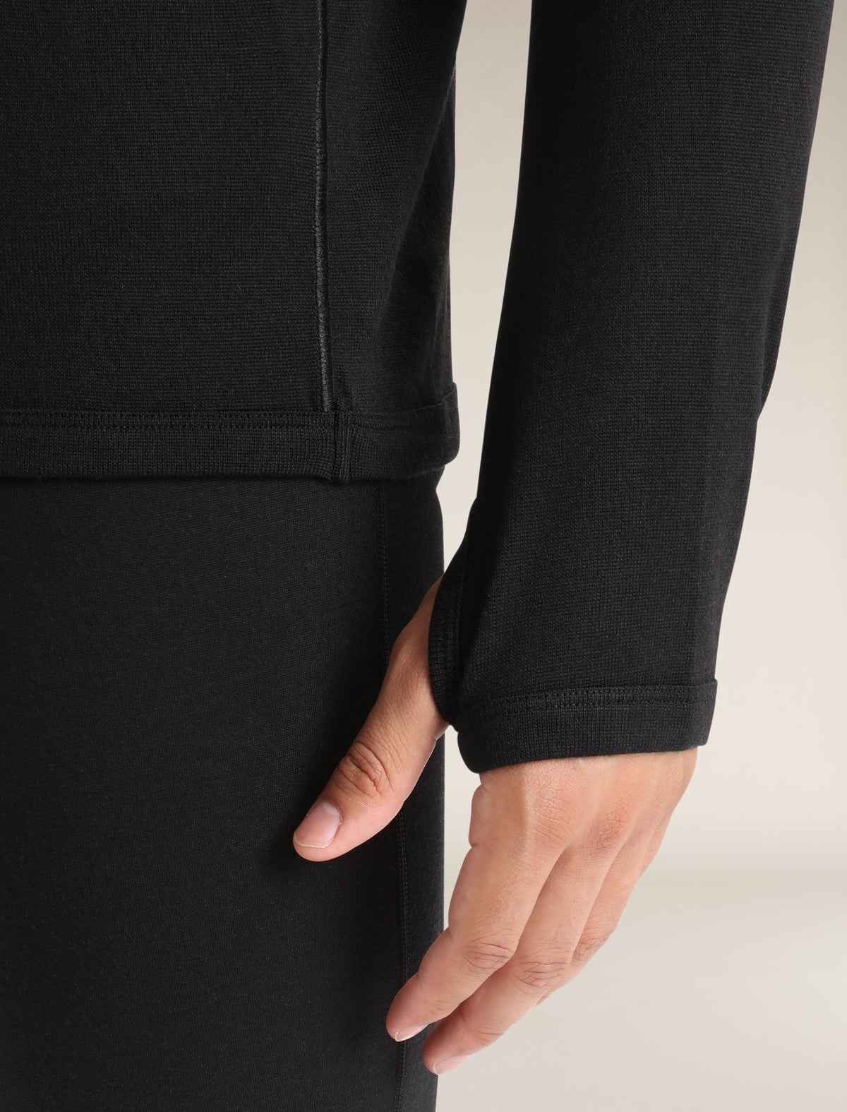Men’s Original Long Sleeve Half Zip Top Black - 9