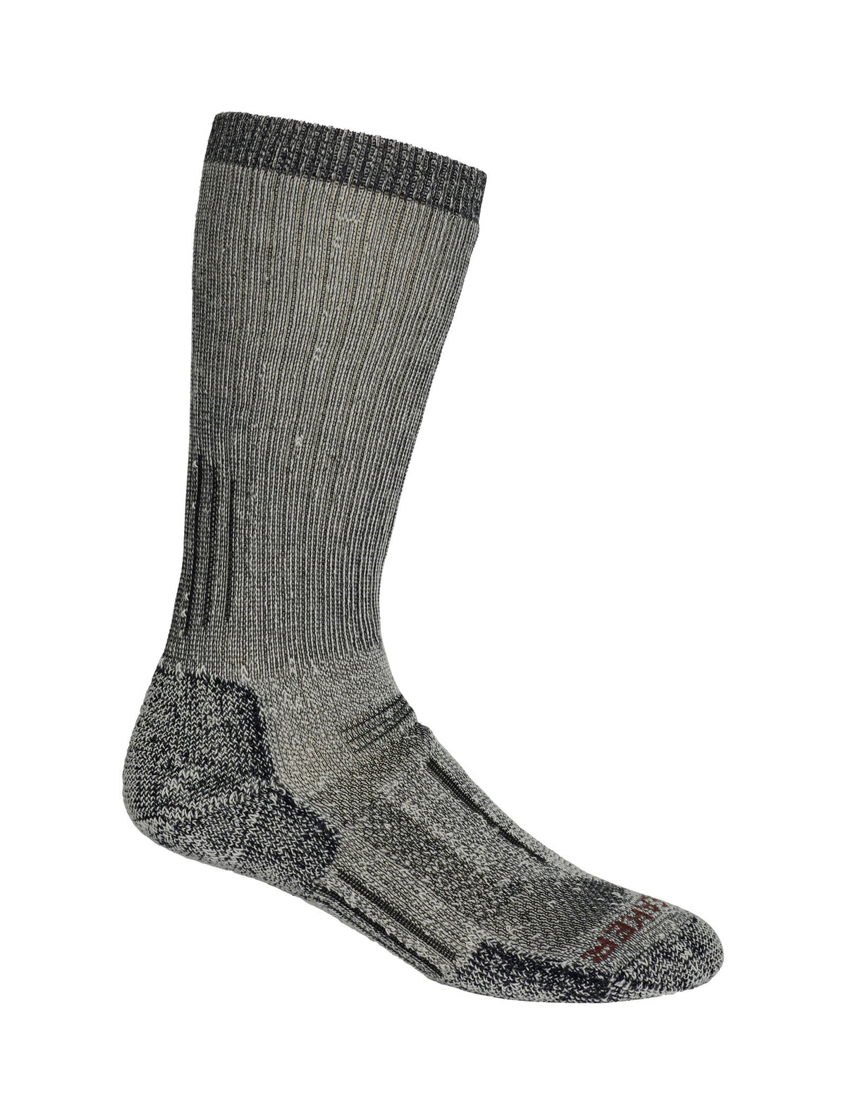 Men’s Merino Mountaineer Mid Calf Socks Jet Heather/Espresso - 1