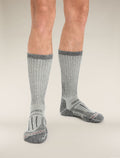Men’s Merino Mountaineer Mid Calf Socks Jet Heather/Espresso - 2