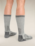 Men’s Merino Mountaineer Mid Calf Socks Jet Heather/Espresso - 3