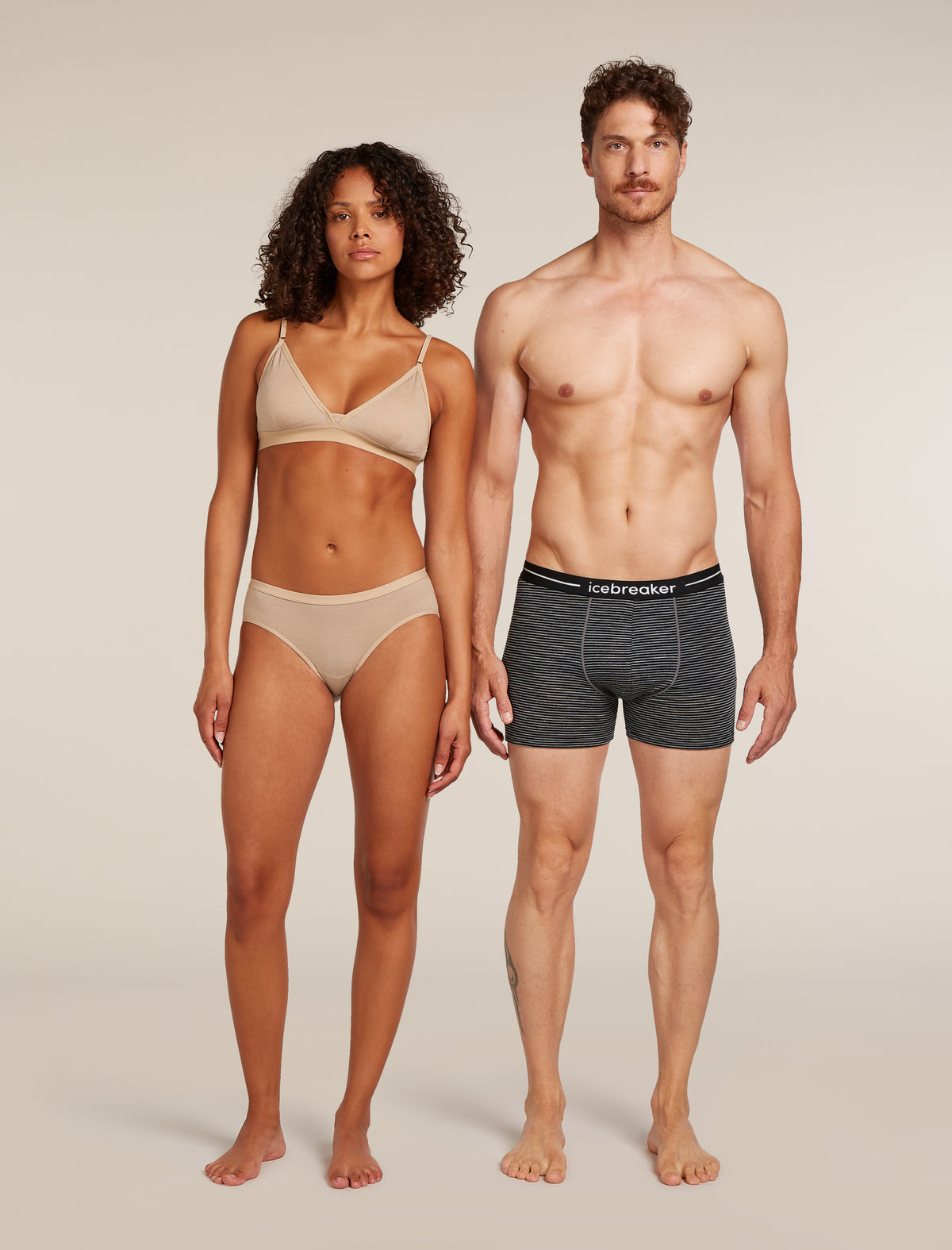Men’s Merino 150 Anatomica Boxers Gritstone Heather Stripe - 1