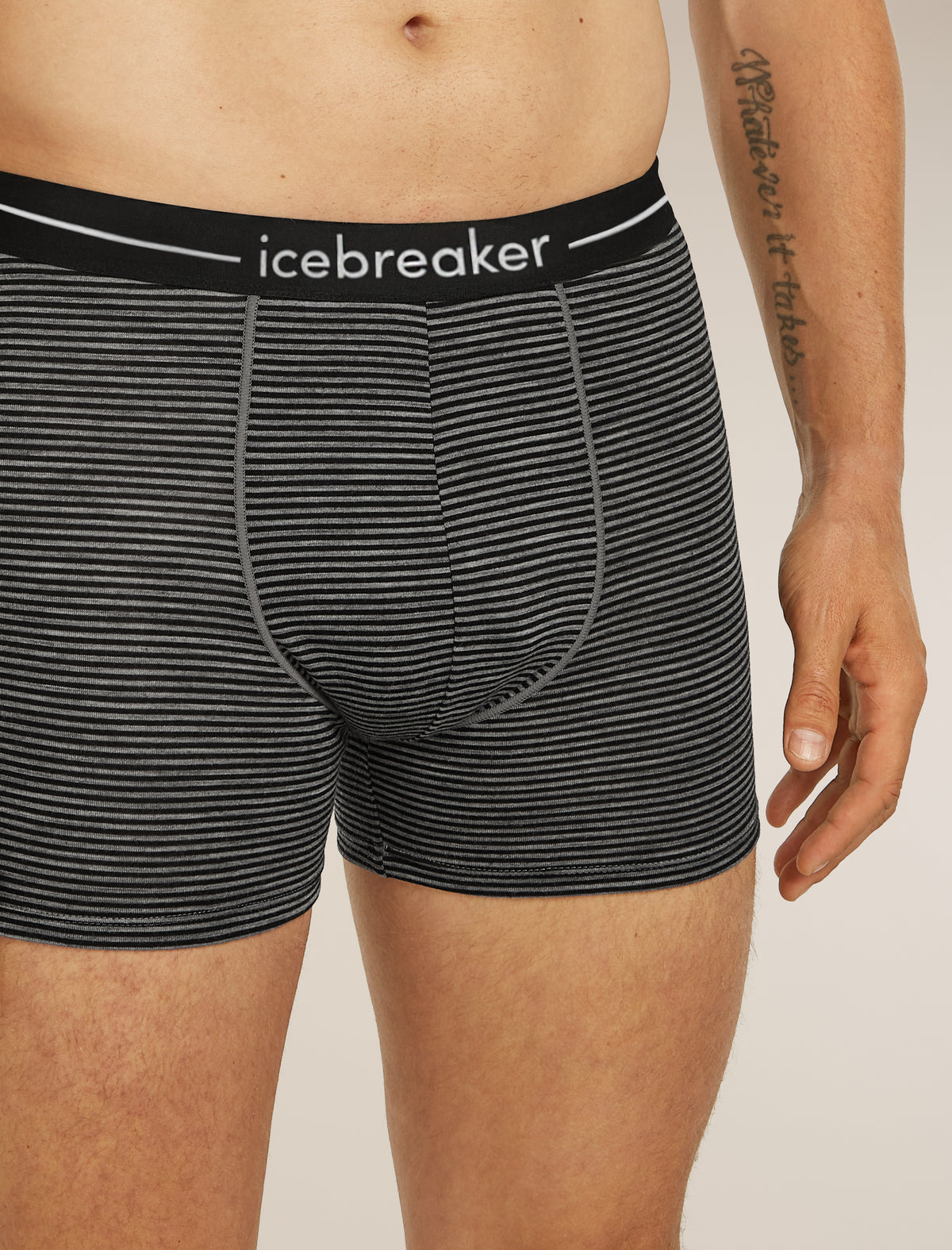 Men’s Merino 150 Anatomica Boxers Gritstone Heather Stripe - 7