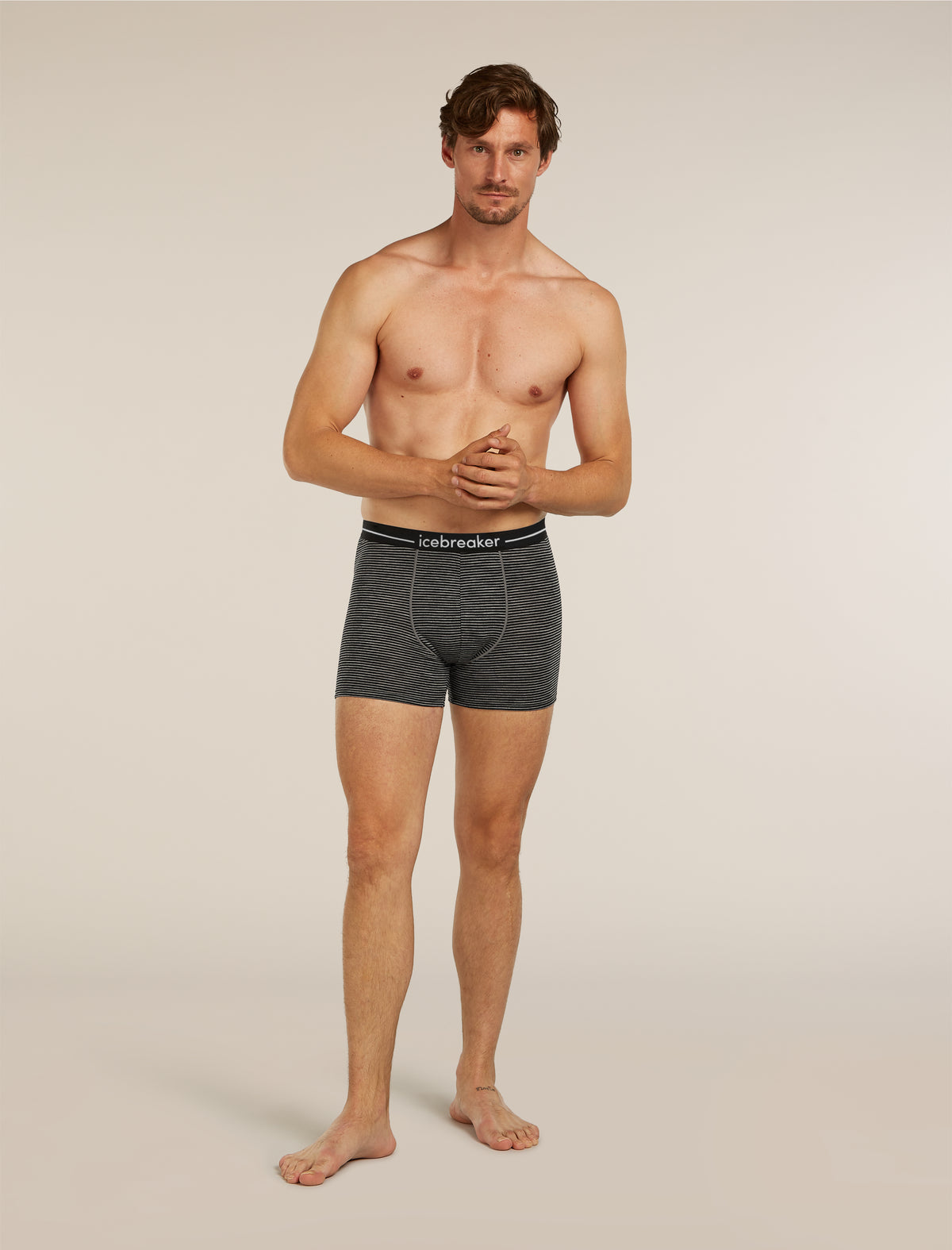 Men’s Merino 150 Anatomica Boxers Gritstone Heather Stripe - 3