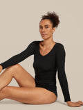 Women’s Merino 150 Siren Long Sleeve Sweetheart Top Black - 7