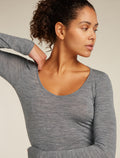 Women’s Merino 150 Siren Long Sleeve Sweetheart Top Gritstone Heather - 8