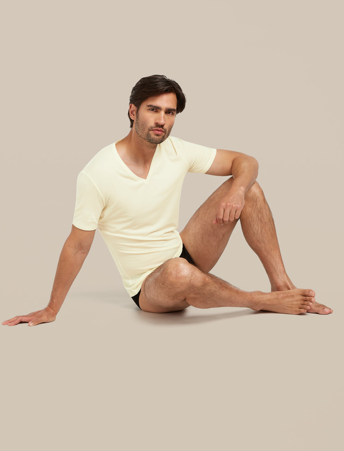 Men’s Merino 150 Anatomica Short Sleeve V Neck Top Undyed - 5