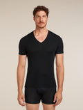 Men’s Merino 150 Anatomica Short Sleeve V Neck Top Black - 1
