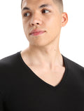 Men’s Merino 150 Anatomica Short Sleeve V Neck Top Black - 4
