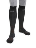 Men’s Merino Snow Liner Over the Calf Socks Black - 2