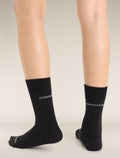 Women’s Merino Hike Liner Crew Socks Black - 2