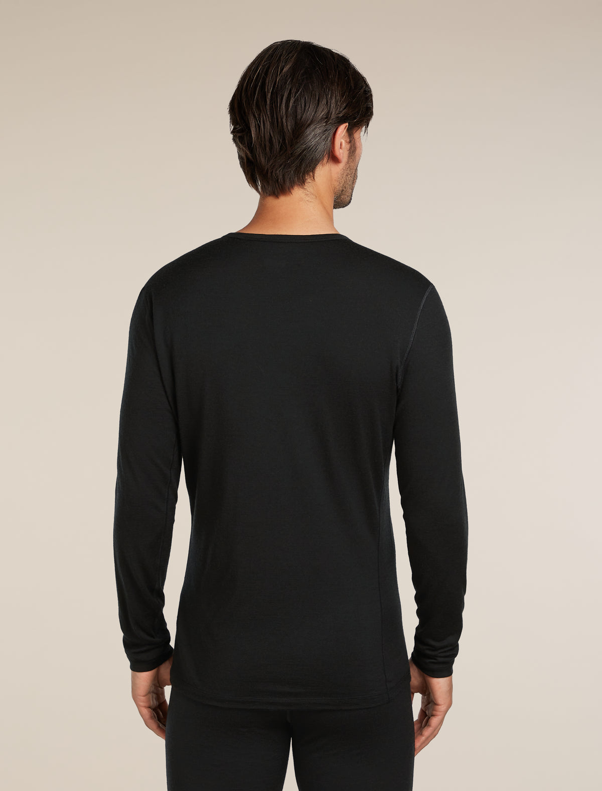 Merino 200 Oasis Long Sleeve Crew Thermal Top Black - 2