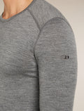 Men’s Merino 200 Oasis Long Sleeve Crew Thermal Top Gritstone Heather - 7