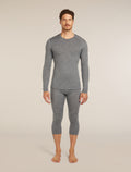 Men’s Merino 200 Oasis Long Sleeve Crew Thermal Top Gritstone Heather - 3