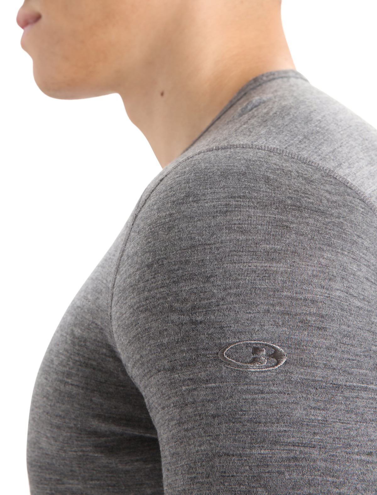 Men’s Merino 200 Oasis Long Sleeve Crew Thermal Top Gritstone Heather - 5