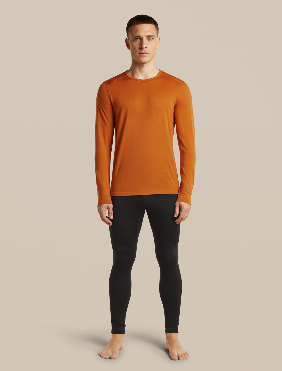 Men’s Merino 200 Oasis Long Sleeve Crew Thermal Top Spice - 3