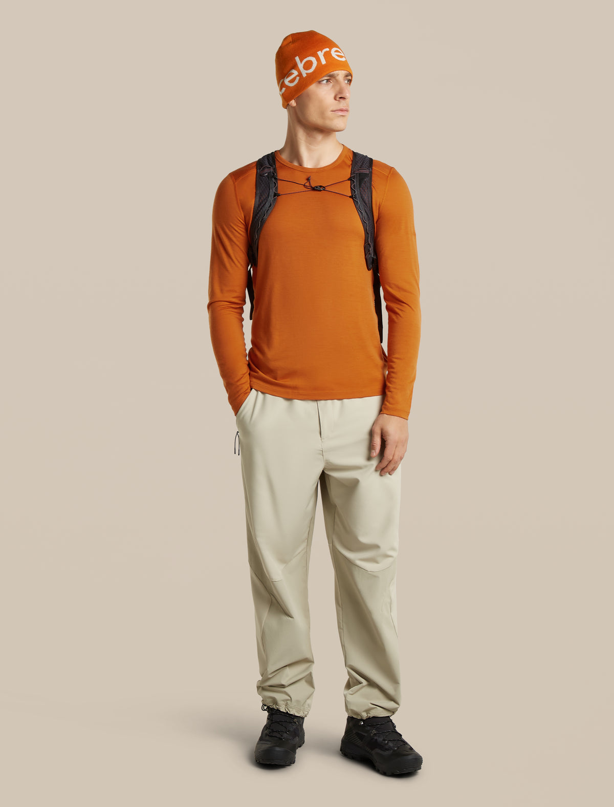Men’s Merino 200 Oasis Long Sleeve Crew Thermal Top Spice - 4
