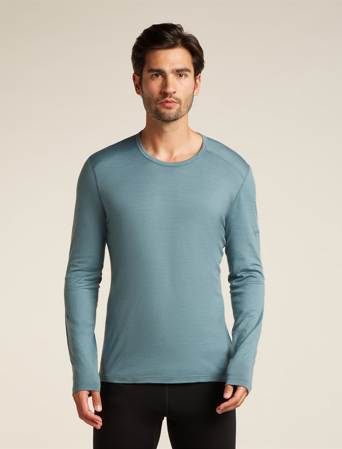 Men’s Merino 200 Oasis Long Sleeve Crew Thermal Top Blue ash - 1