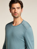 Men’s Merino 200 Oasis Long Sleeve Crew Thermal Top Blue ash - 5