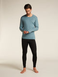 Men’s Merino 200 Oasis Long Sleeve Crew Thermal Top Blue ash - 3