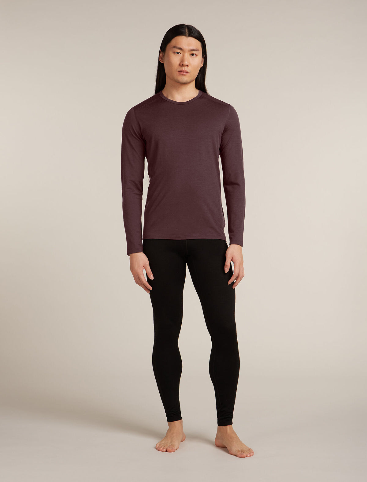 Men’s Merino 200 Oasis Long Sleeve Crew Thermal Top Java - 3