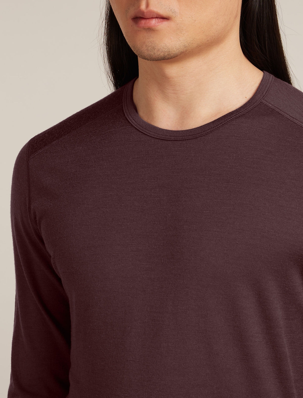 Men’s Merino 200 Oasis Long Sleeve Crew Thermal Top Java - 5