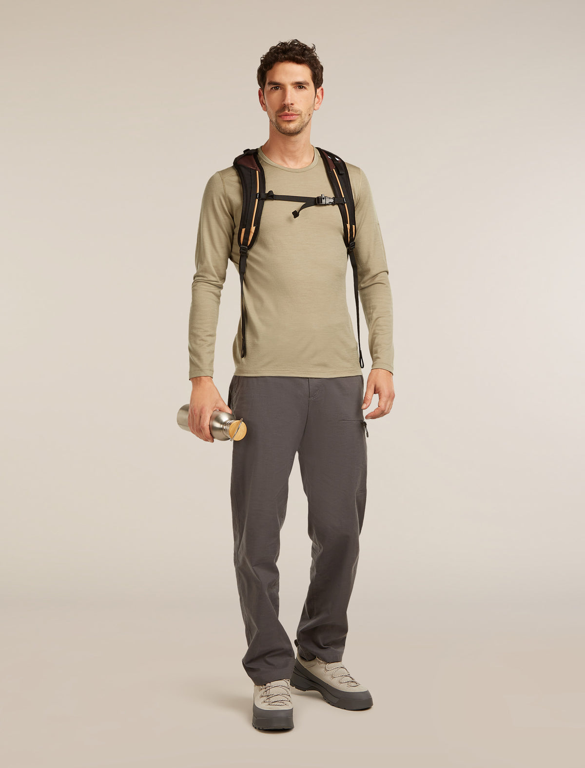 Men’s Merino 200 Oasis Long Sleeve Crewe Flagstone - 4