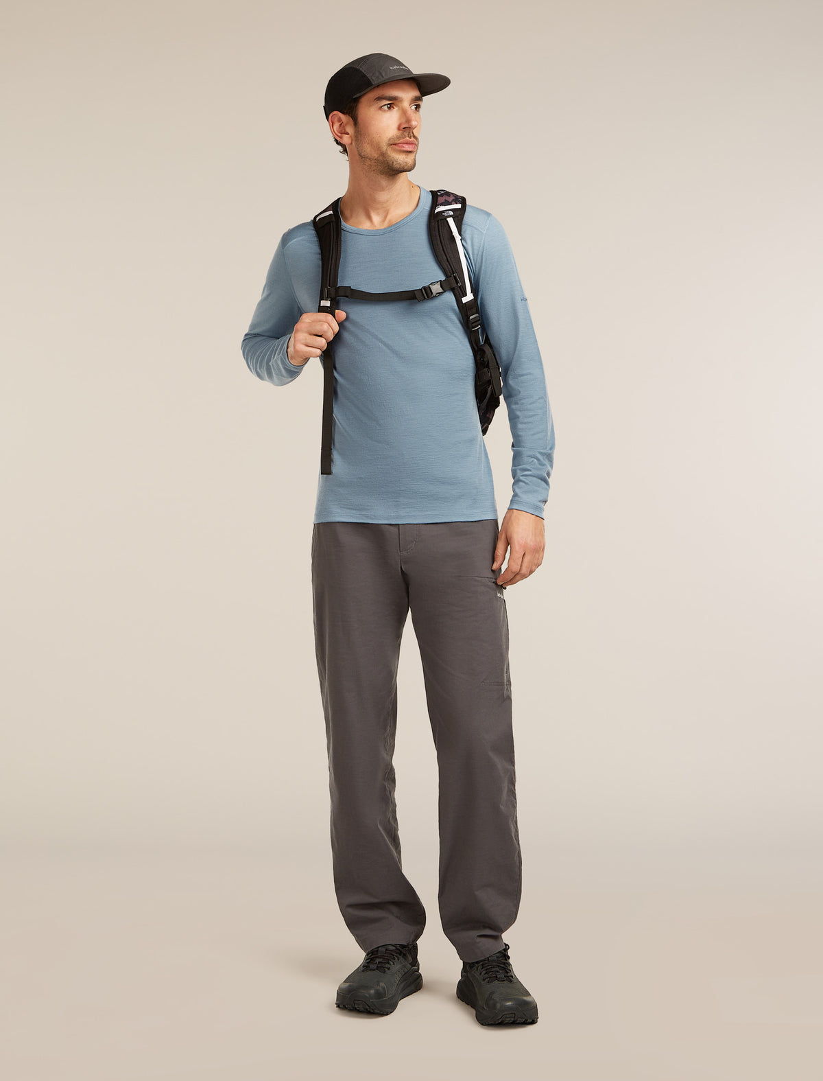 Men’s Merino 200 Oasis Long Sleeve Crewe Flint blue - 4