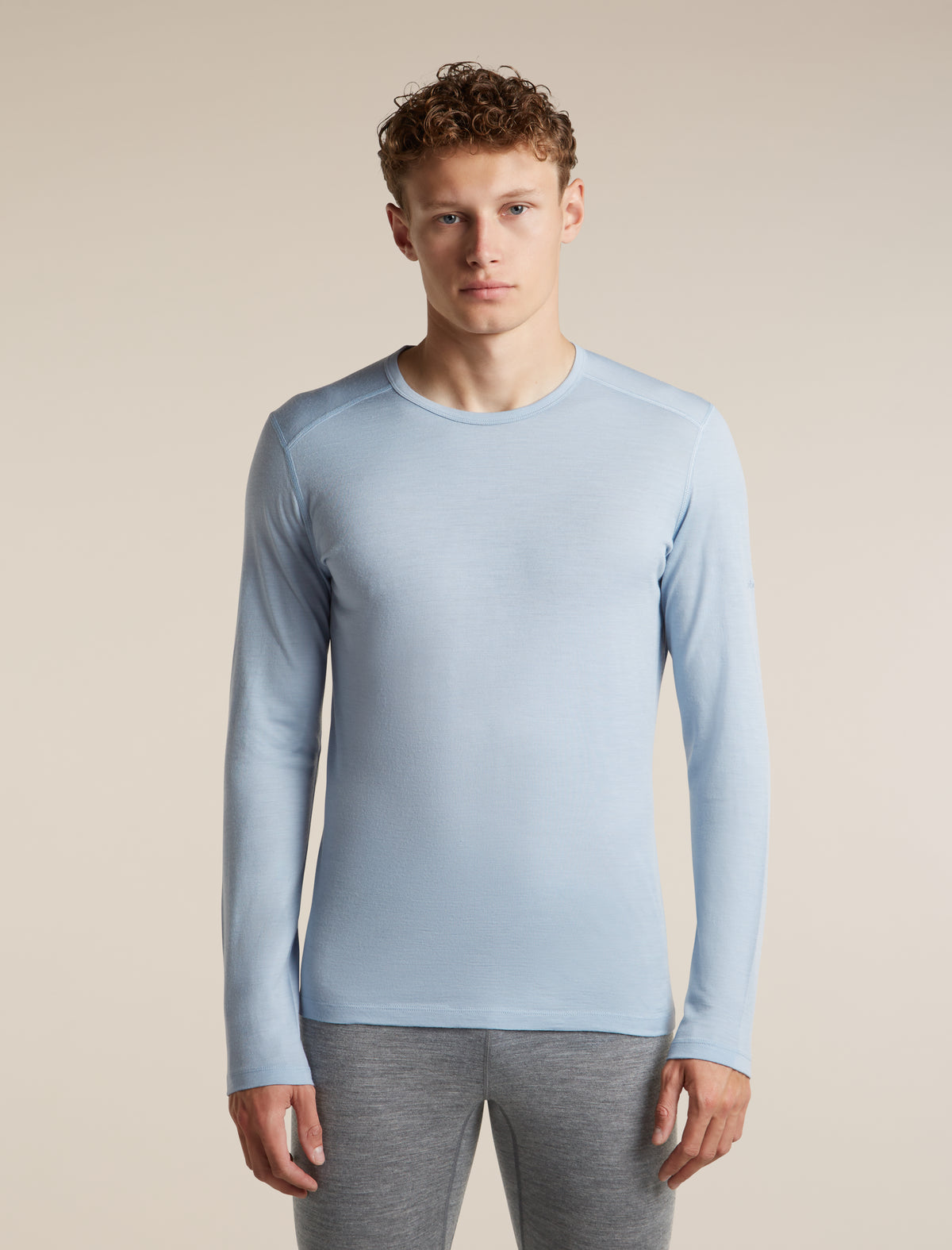 Men's Merino 200 Oasis Long Sleeve Crewe Zinc Blue - 1