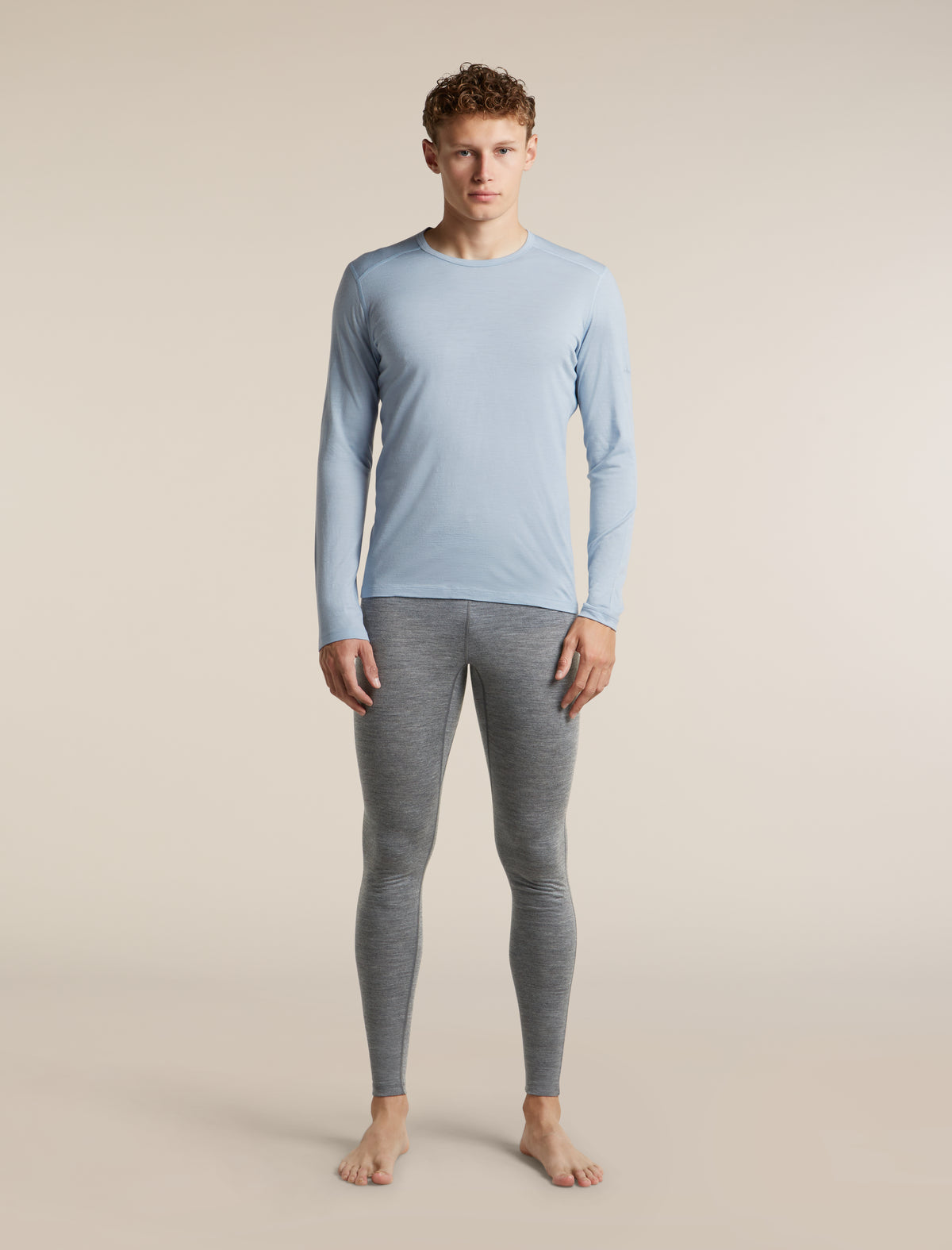 Men's Merino 200 Oasis Long Sleeve Crewe Zinc Blue - 3