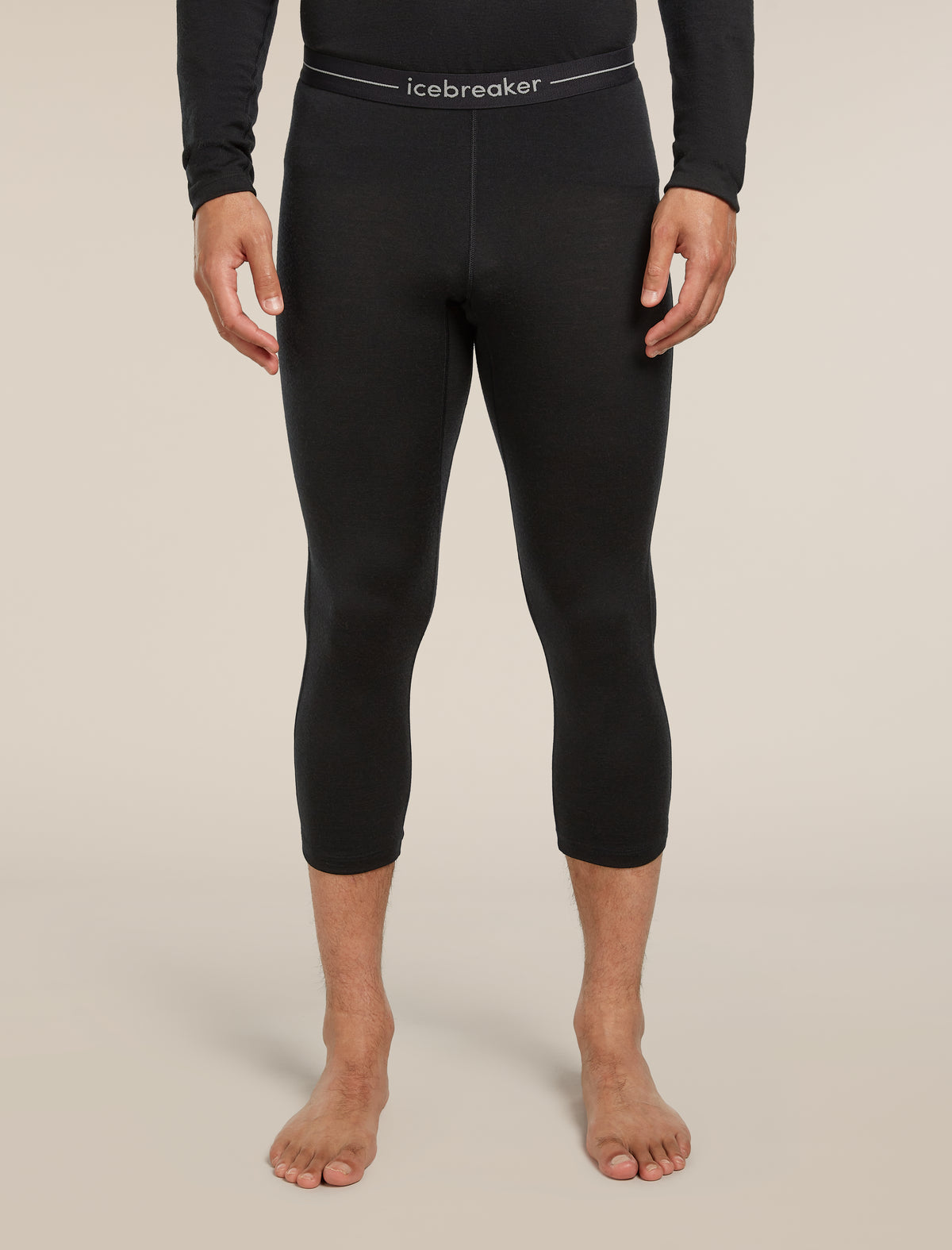 Men’s Merino 200 Oasis 3/4 Thermal Leggings Black - 1