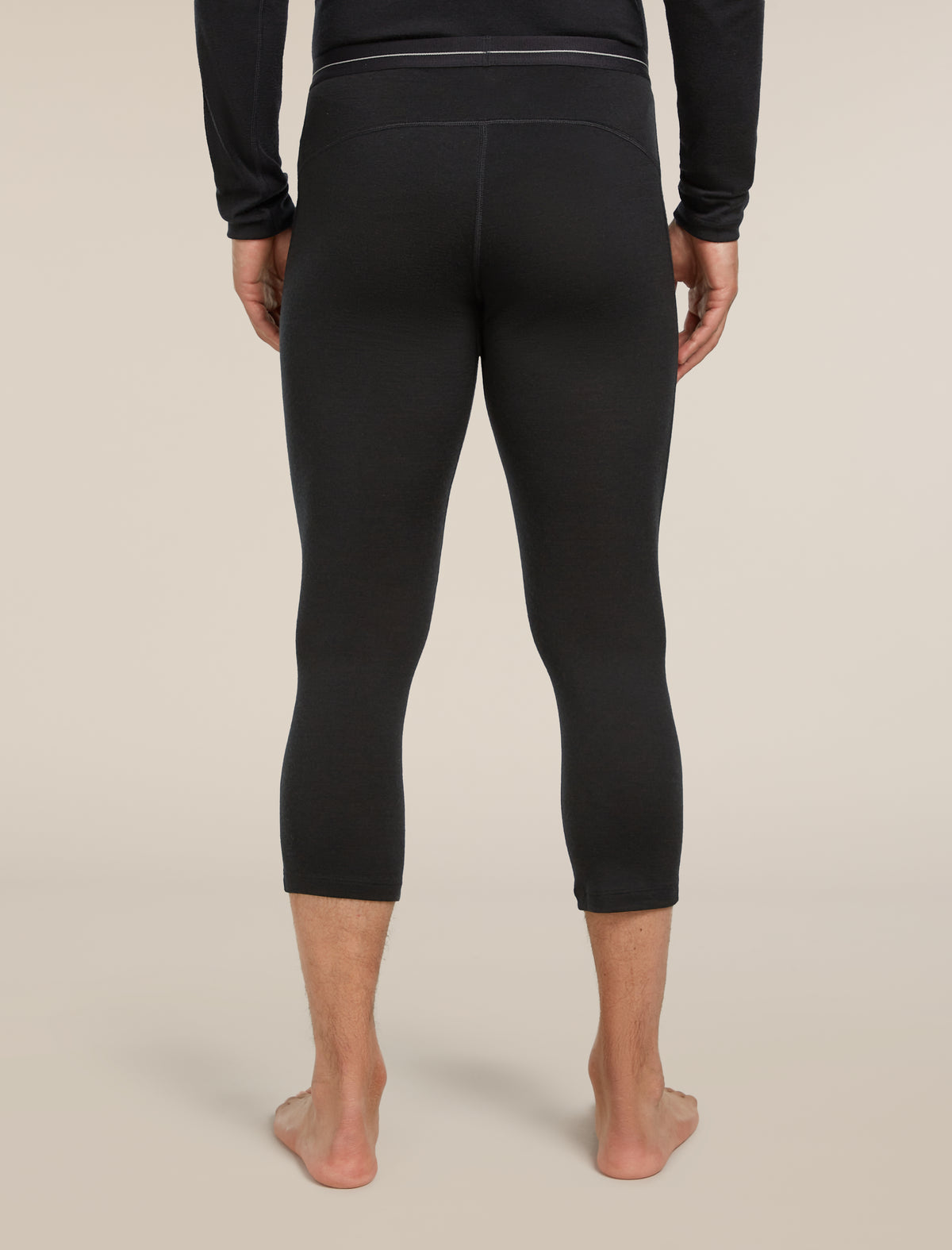 Men’s Merino 200 Oasis 3/4 Thermal Leggings Black - 2
