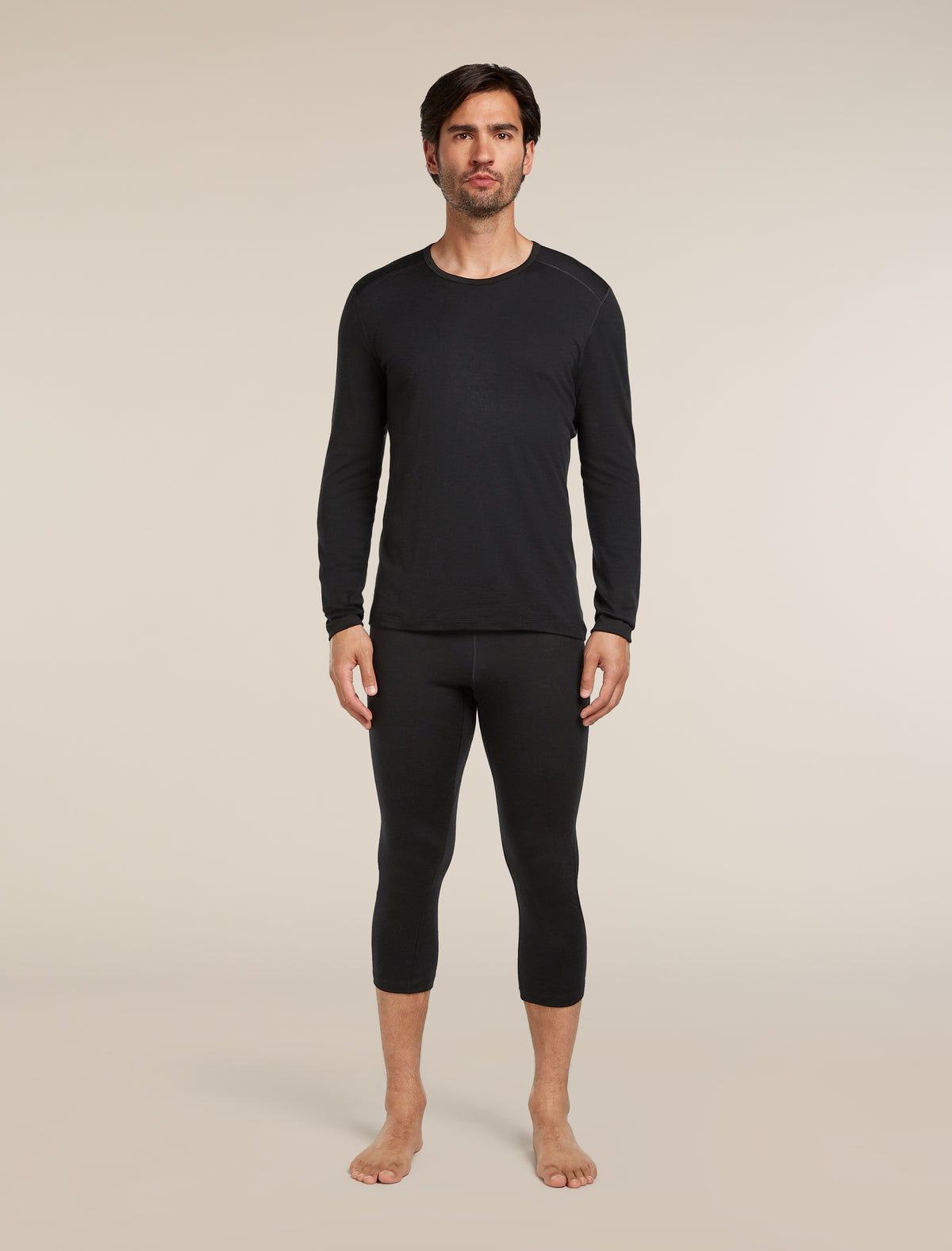Men’s Merino 200 Oasis 3/4 Thermal Leggings Black - 3
