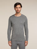 Men’s Merino 260 Oasis Long Sleeve Crew Thermal Top Gritstone Heather - 1
