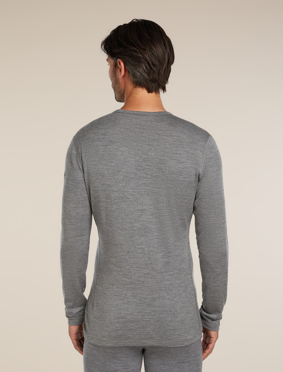 Men’s Merino 260 Oasis Long Sleeve Crew Thermal Top Gritstone Heather - 2