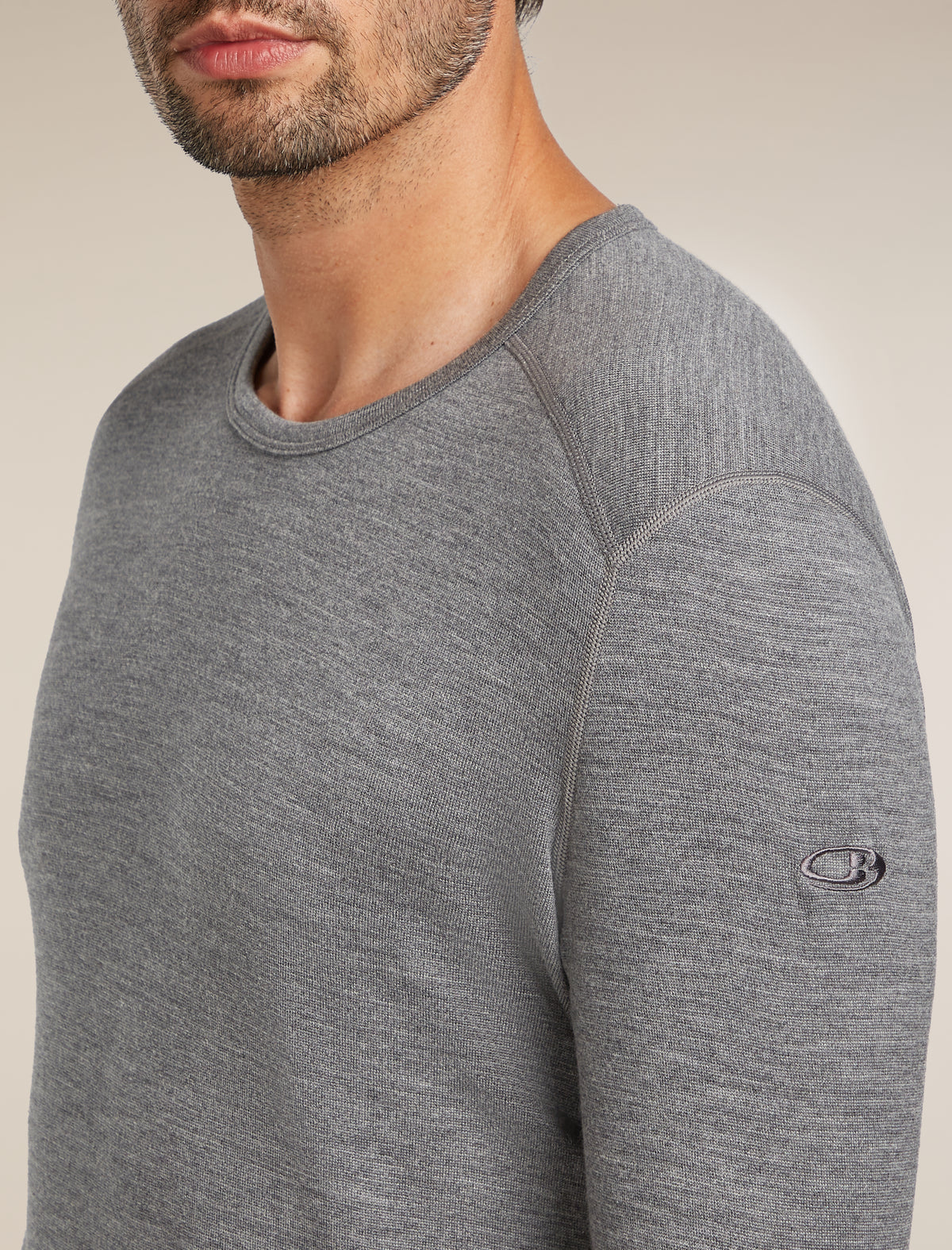 Men’s Merino 260 Oasis Long Sleeve Crew Thermal Top Gritstone Heather - 9