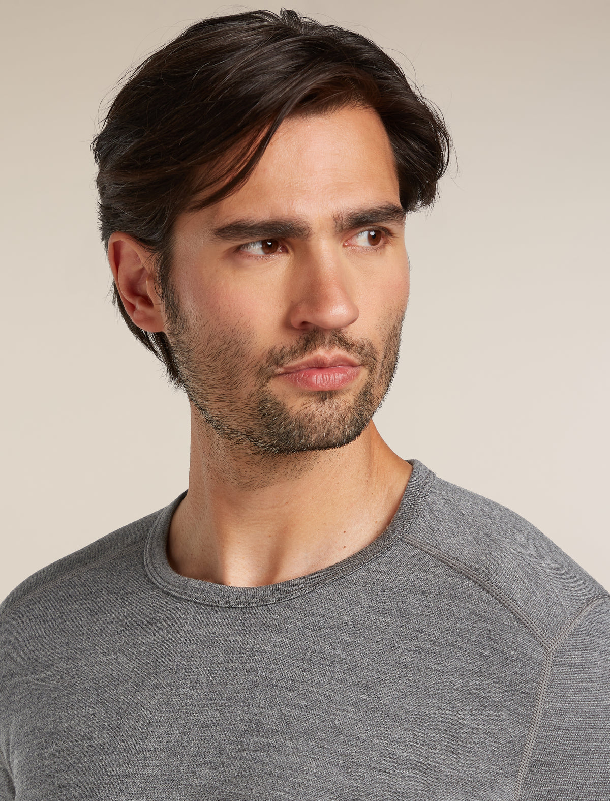 Men’s Merino 260 Oasis Long Sleeve Crew Thermal Top Gritstone Heather - 10