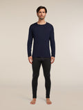 Men’s Merino 260 Tech Long Sleeve Crew Thermal Top Midnight Navy - 3