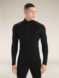 Men’s Merino 260 Tech Long Sleeve Half Zip Thermal Top Black - 1