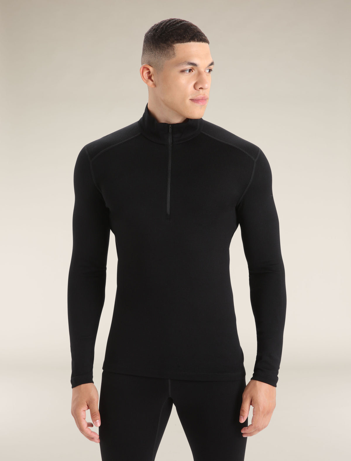 Men’s Merino 260 Tech Long Sleeve Half Zip Thermal Top Black - 1