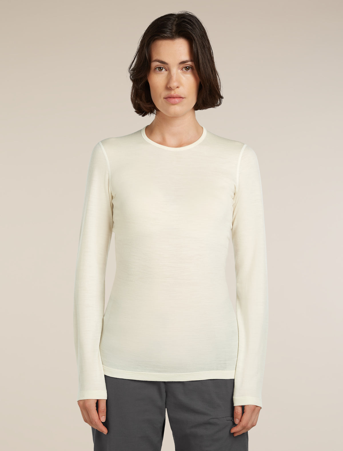 Women’s Merino 200 Oasis Long Sleeve Crew Thermal Top Undyed - 1
