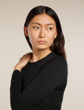 Women’s Merino 200 Oasis Long Sleeve Crew Thermal Top Black - 8