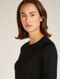 Women’s Merino 200 Oasis Long Sleeve Crew Thermal Top Black - 11